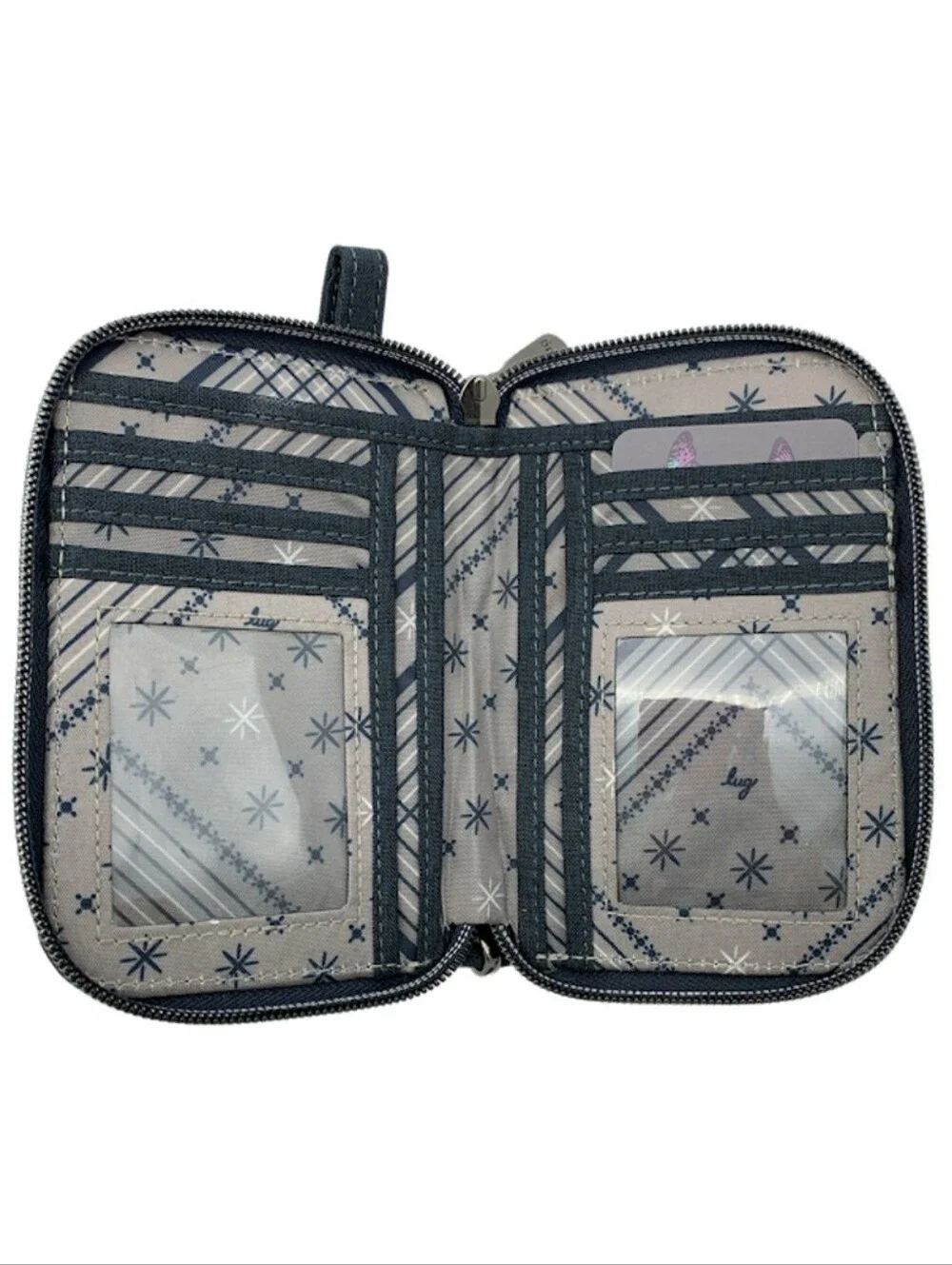 Lug RFID Quilted Wristlet Wallet Rodeo 2 Heather Indigo